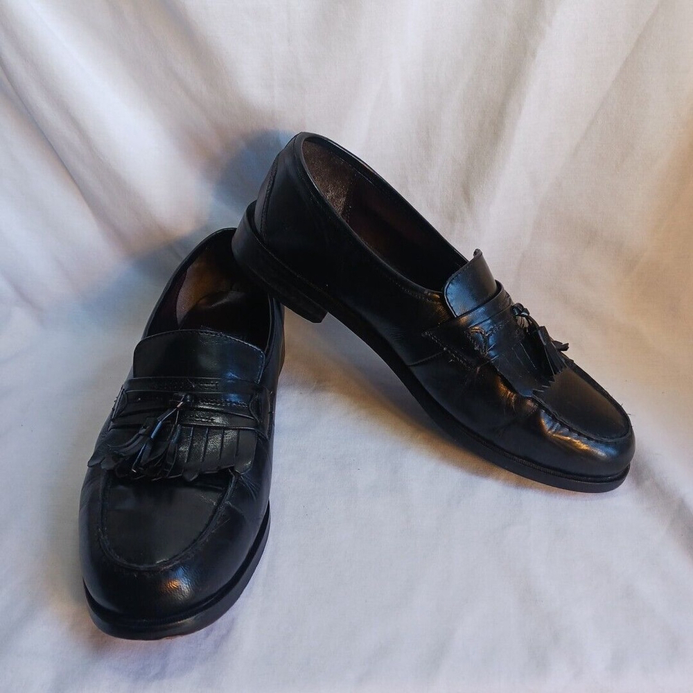 Nunn Bush Black Kiltie Tassel Dress Shoes Mens 9.5W
